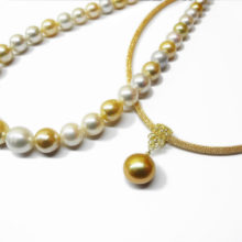 ゴールデンパール　南洋真珠　マル力―ネックレス　ペンダントトップ　金　ゴールド　真珠