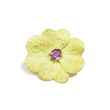 パープルサファイア　ペンダント トップ　クローバー　K18