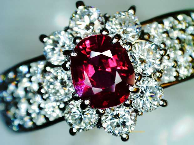 ルビーリング　　非加熱　シルクインクルージョン