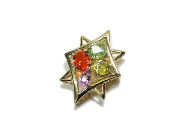 オーダーメイド　ゴールド　ペンダント　福岡市　福岡　トルマリン　マリガーネット　ピンクスピネル　ファイヤーオパール