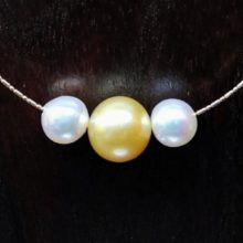 ゴールデンパール　あこや真珠　アコヤ真珠　K18　ゴールドネックレス　チョーカー　丸オメガ　福岡市　福岡