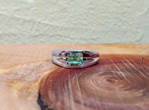 ミントガーネット　１CT　１カラット　ミント　ガーネット　福岡　指輪　リング　プラチナ　メンズ　マニッシュ