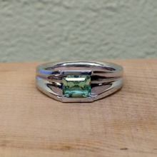 ミントガーネット　１CT　１カラット　ミント　ガーネット　福岡　指輪　リング　プラチナ　メンズ　マニッシュ