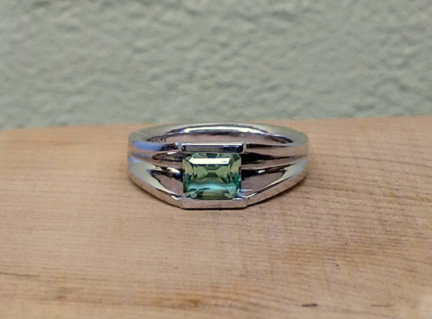 ミントガーネット　１CT　１カラット　ミント　ガーネット　福岡　指輪　リング　プラチナ　メンズ　マニッシュ