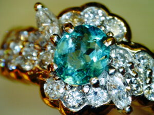 パライバトルマリン ブラジル産 福岡 福岡市 リング パライバ 0.5カラット 0.5CT 鑑別所付 中央宝石研究所