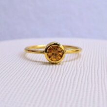 フクリン　ふせ留め　指輪　リング　オレンジ　ガーネット　マンダリンガーネット　福岡　１月の誕生石